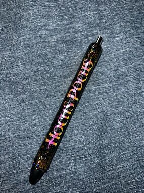 Hocus Pocus Inspired Ink Joy Gel Epoxy Resin Pen with Glitter (New)